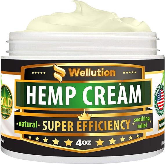 Hemp Cream 3,000,000 Super Efficiency - Natural Seed Oil Extract - Extra Strength Massage Lotion with Arnica, Menthol and Natural Oils